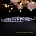 Exquisito CZ Zircon Shinning Mujeres Accesorios para el cabello Royal Wedding Tiaras Crown